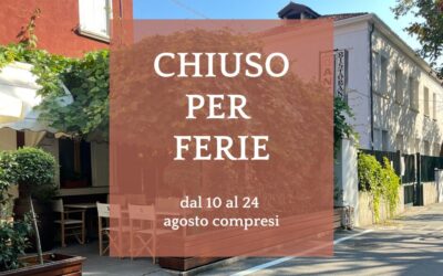 L’Antica Hostaria Dante Alighieri chiude per ferie